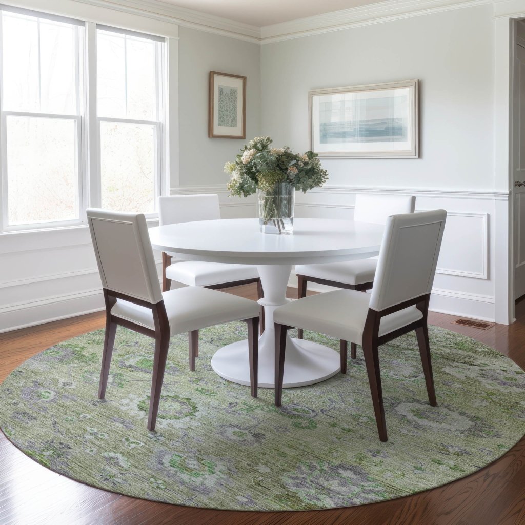 LOOMLAN Rugs Sofia Green Washable Indoor-Outdoor Rug