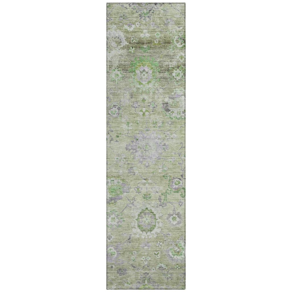LOOMLAN Rugs Sofia Green Washable Indoor-Outdoor Rug