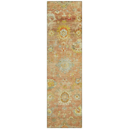 LOOMLAN Rugs Sofia Orange Washable Indoor-Outdoor Rug