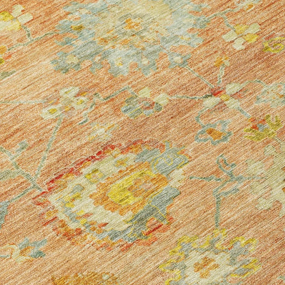 LOOMLAN Rugs Sofia Orange Washable Indoor-Outdoor Rug