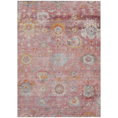 LOOMLAN Rugs Sofia Pink Washable Indoor-Outdoor Rug