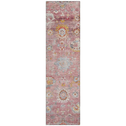 LOOMLAN Rugs Sofia Pink Washable Indoor-Outdoor Rug
