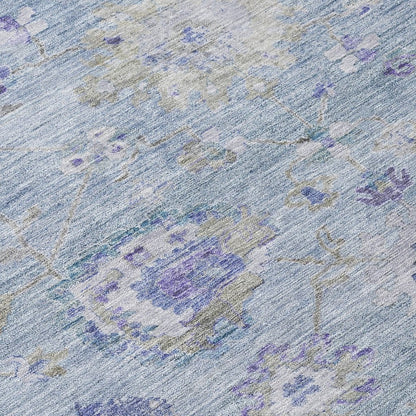 LOOMLAN Rugs Sofia Sky Washable Indoor-Outdoor Rug