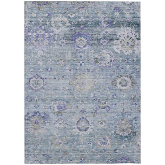 LOOMLAN Rugs Sofia Sky Washable Indoor-Outdoor Rug