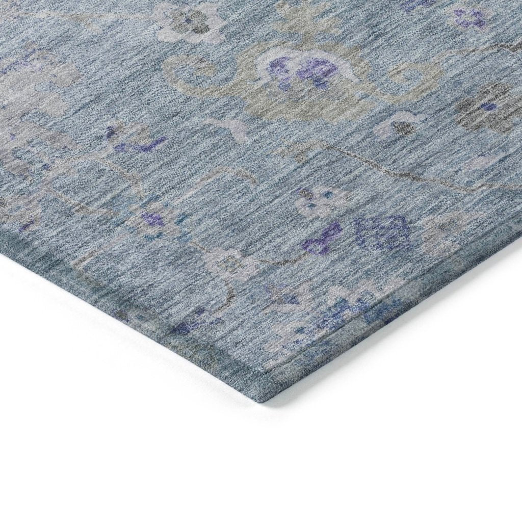 LOOMLAN Rugs Sofia Sky Washable Indoor-Outdoor Rug
