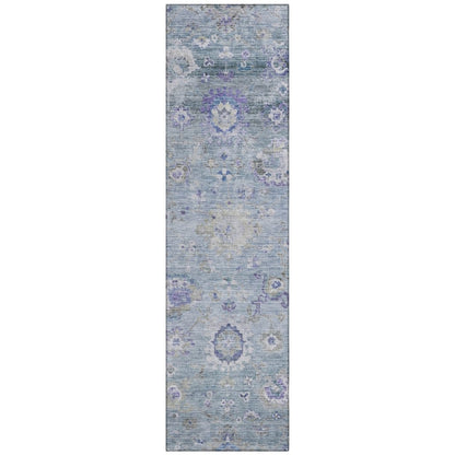 LOOMLAN Rugs Sofia Sky Washable Indoor-Outdoor Rug