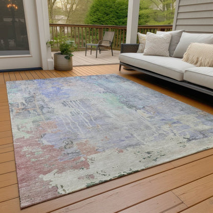 LOOMLAN Rugs Sofina Purple Washable Indoor-Outdoor Rug