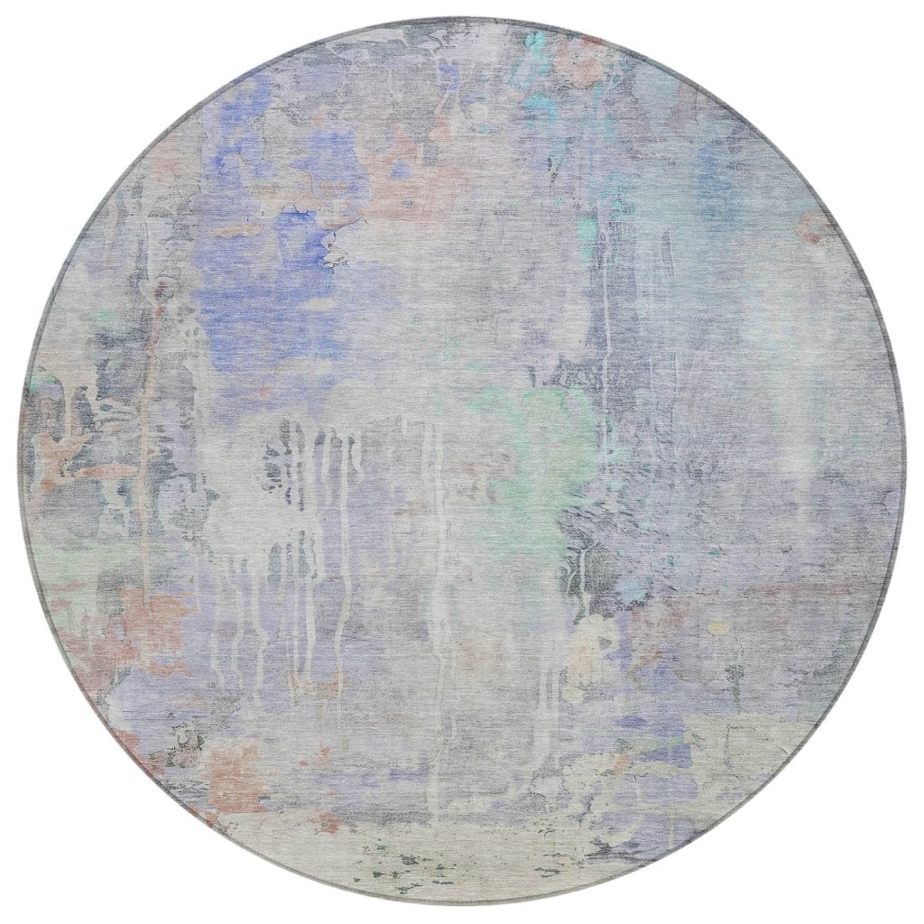 LOOMLAN Rugs Sofina Purple Washable Indoor-Outdoor Rug