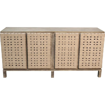 Soho Cream Leather Buffet - LOOMLAN - Peninsula Home - Buffets