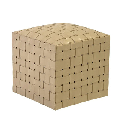 Soho Handcrafted Woven Leather Ottoman