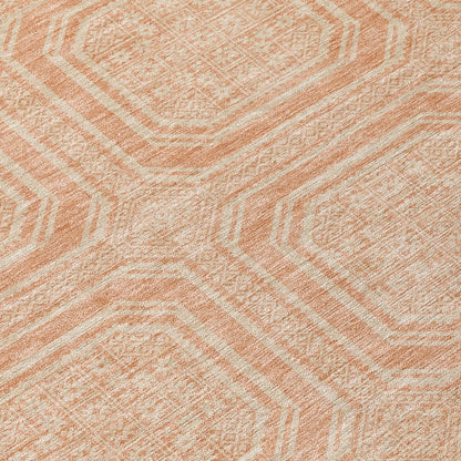 LOOMLAN Rugs Solandra Orange Washable Indoor-Outdoor Rug