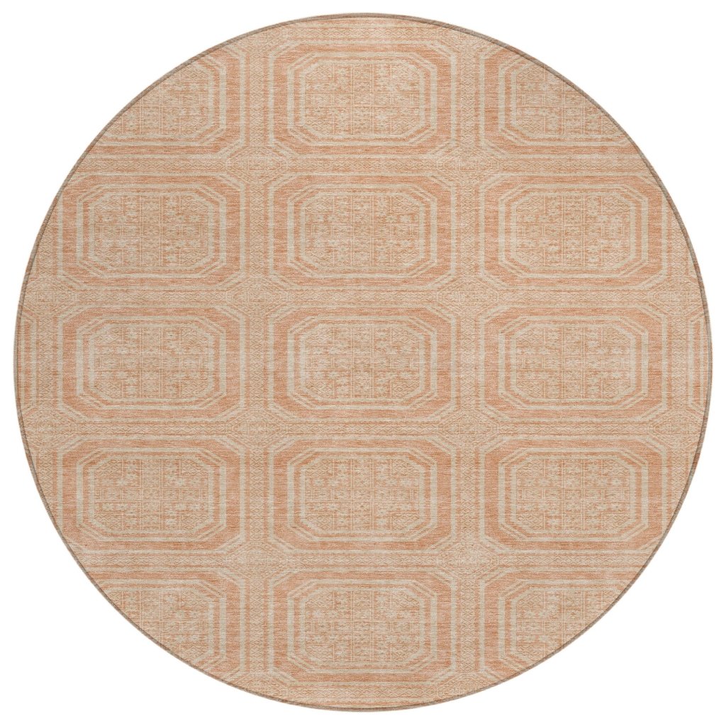 LOOMLAN Rugs Solandra Orange Washable Indoor-Outdoor Rug
