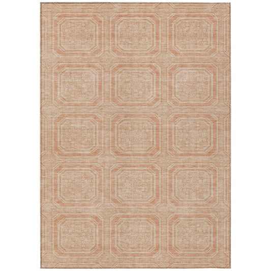 LOOMLAN Rugs Solandra Orange Washable Indoor-Outdoor Rug