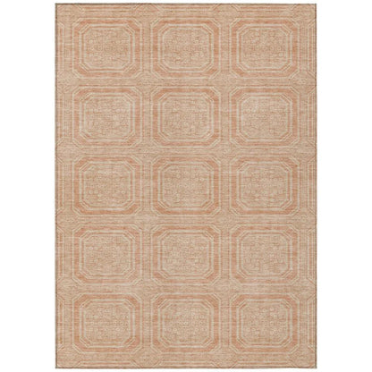 LOOMLAN Rugs Solandra Orange Washable Indoor-Outdoor Rug