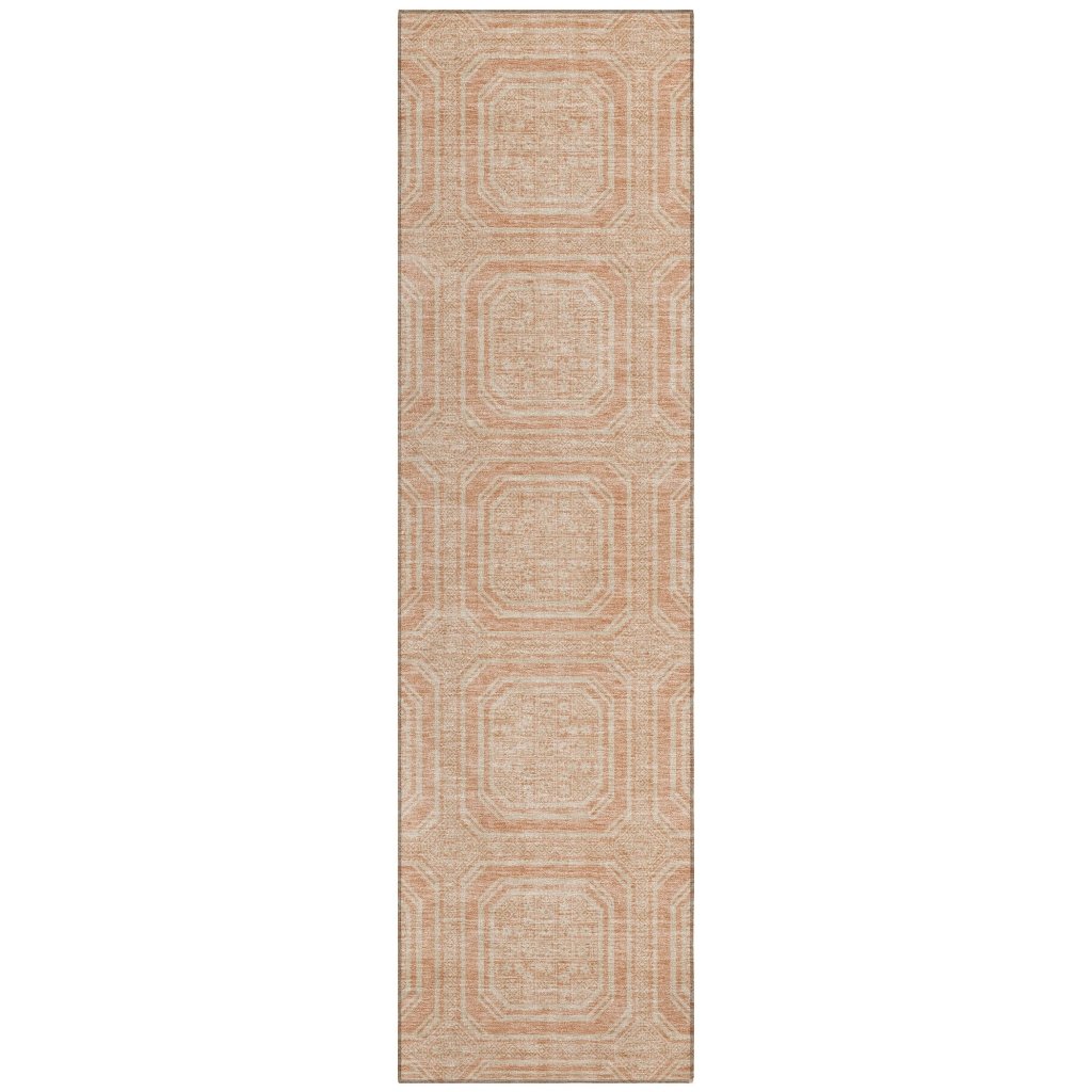 LOOMLAN Rugs Solandra Orange Washable Indoor-Outdoor Rug