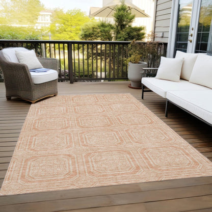 LOOMLAN Rugs Solandra Orange Washable Indoor-Outdoor Rug