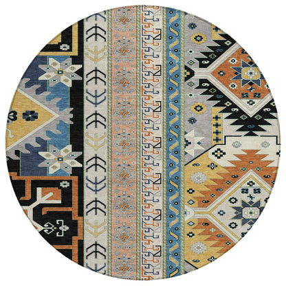 LOOMLAN Rugs Solara Black Washable Indoor-Outdoor Rug