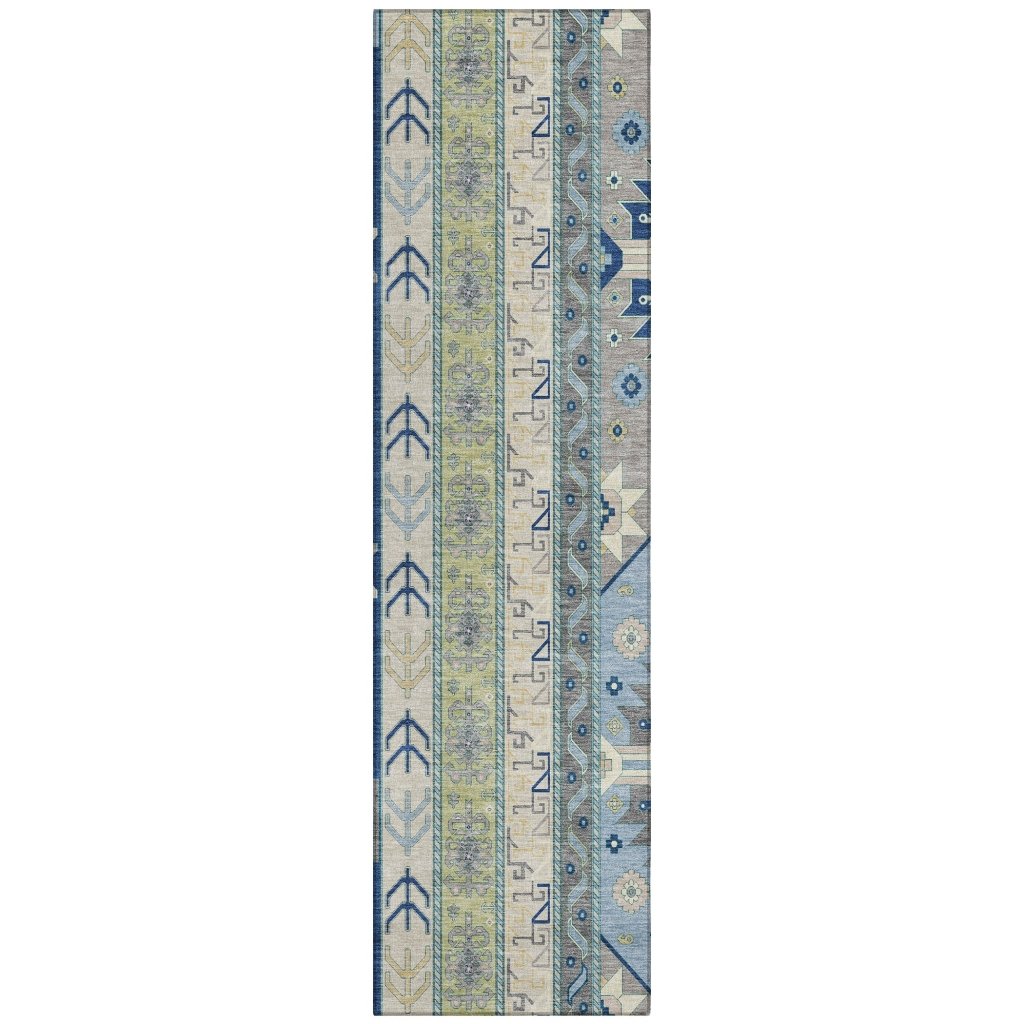 LOOMLAN Rugs Solara Blue Washable Indoor-Outdoor Rug