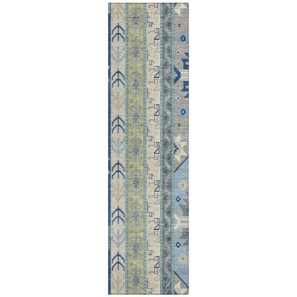 LOOMLAN Rugs Solara Blue Washable Indoor-Outdoor Rug