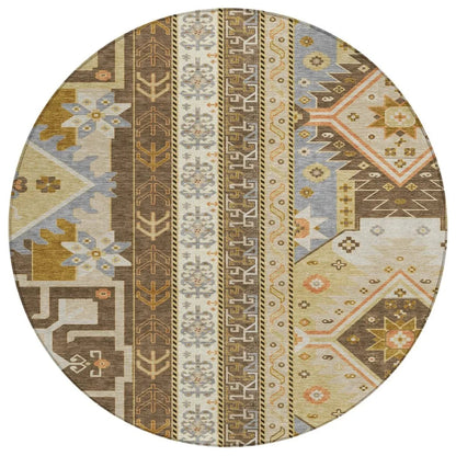 LOOMLAN Rugs Solara Brown Washable Indoor-Outdoor Rug