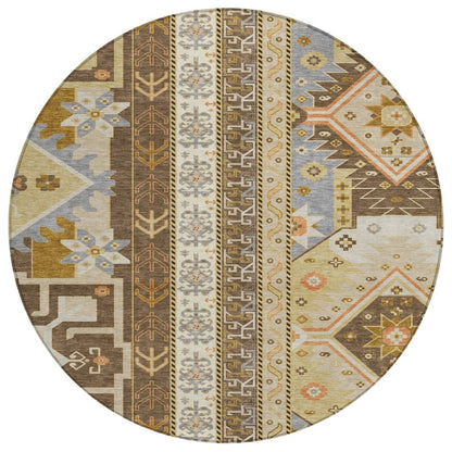 LOOMLAN Rugs Solara Brown Washable Indoor-Outdoor Rug