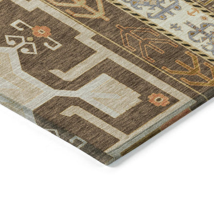 LOOMLAN Rugs Solara Brown Washable Indoor-Outdoor Rug