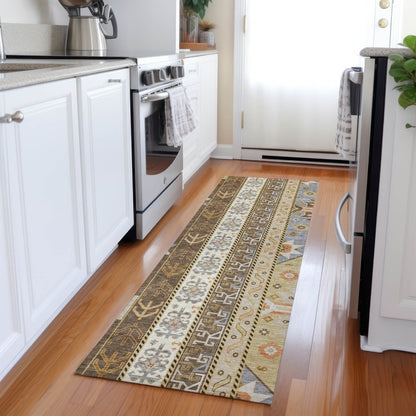 LOOMLAN Rugs Solara Brown Washable Indoor-Outdoor Rug