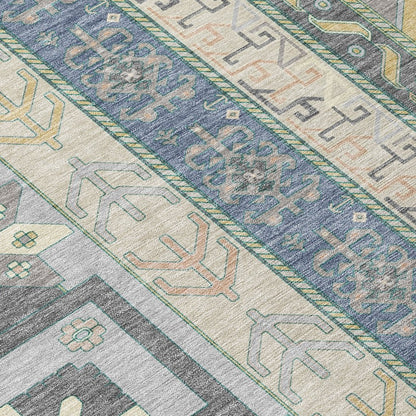LOOMLAN Rugs Solara Gray Washable Indoor-Outdoor Rug