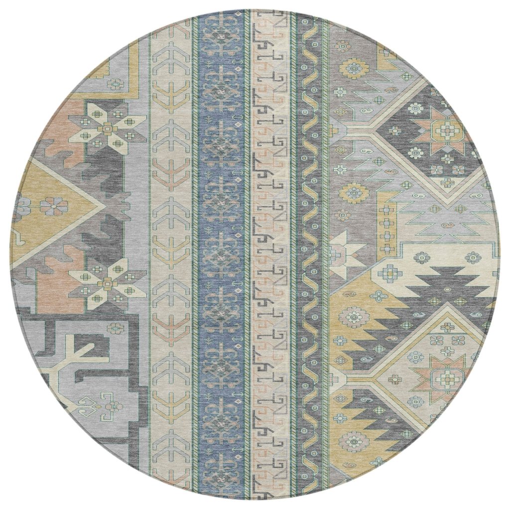 LOOMLAN Rugs Solara Gray Washable Indoor-Outdoor Rug