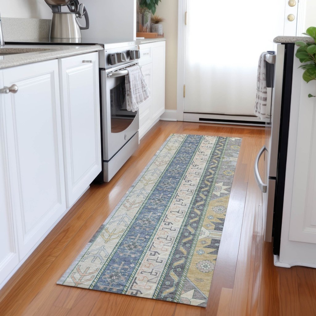 LOOMLAN Rugs Solara Gray Washable Indoor-Outdoor Rug