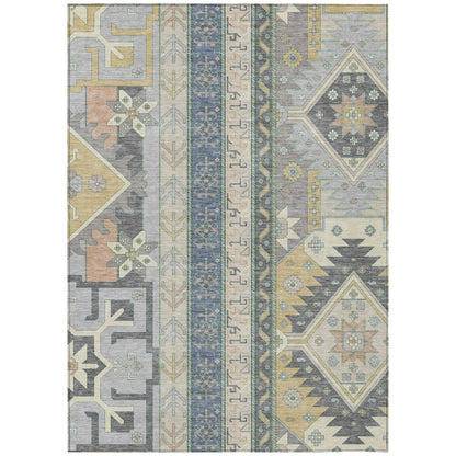 LOOMLAN Rugs Solara Gray Washable Indoor-Outdoor Rug
