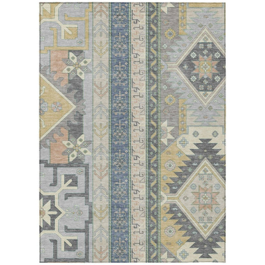 LOOMLAN Rugs Solara Gray Washable Indoor-Outdoor Rug