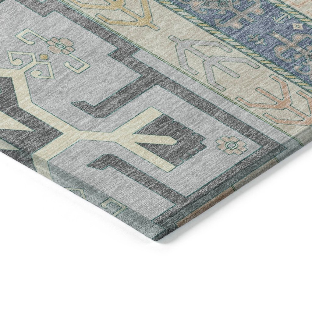 LOOMLAN Rugs Solara Gray Washable Indoor-Outdoor Rug