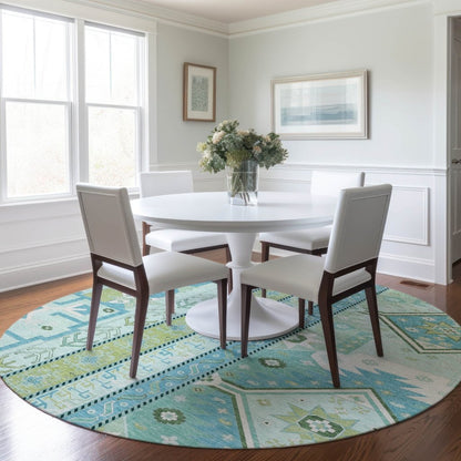 LOOMLAN Rugs Solara Green Washable Indoor-Outdoor Rug