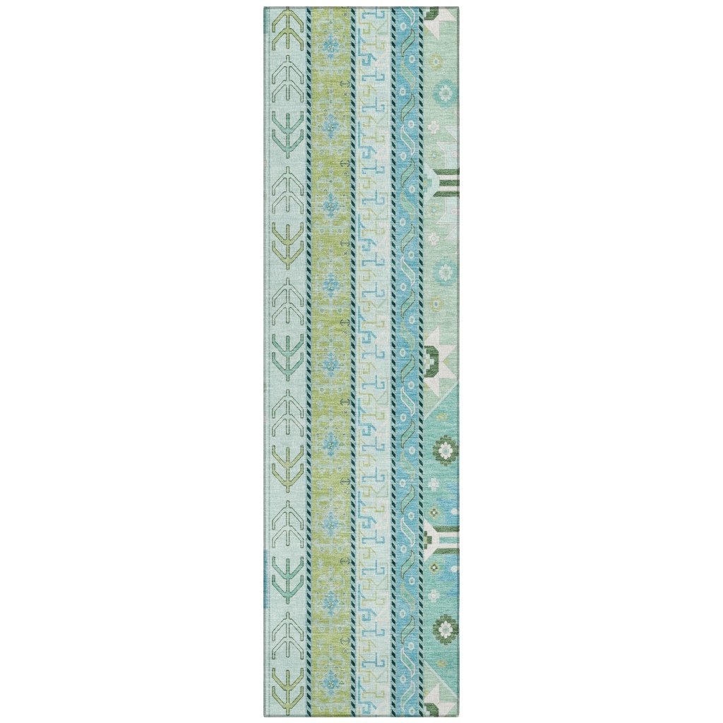 LOOMLAN Rugs Solara Green Washable Indoor-Outdoor Rug