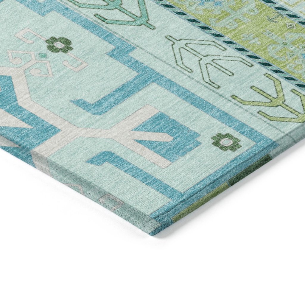 LOOMLAN Rugs Solara Green Washable Indoor-Outdoor Rug