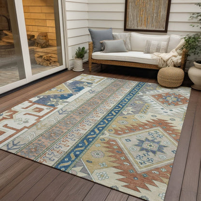 LOOMLAN Rugs Solara Ivory Washable Indoor-Outdoor Rug
