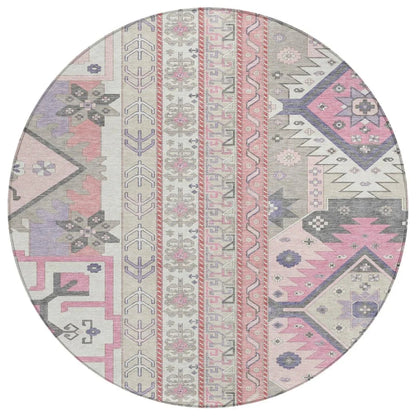 LOOMLAN Rugs Solara Pink Washable Indoor-Outdoor Rug