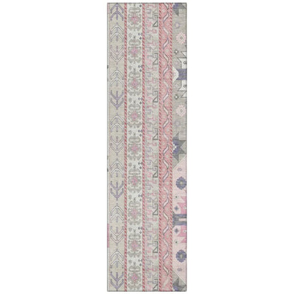 LOOMLAN Rugs Solara Pink Washable Indoor-Outdoor Rug