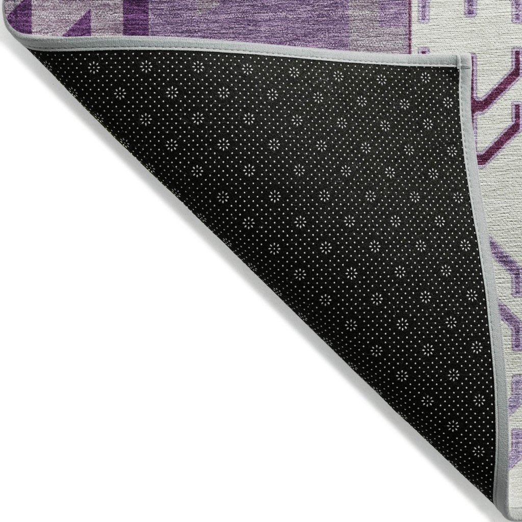 LOOMLAN Rugs Solara Purple Washable Indoor-Outdoor Rug
