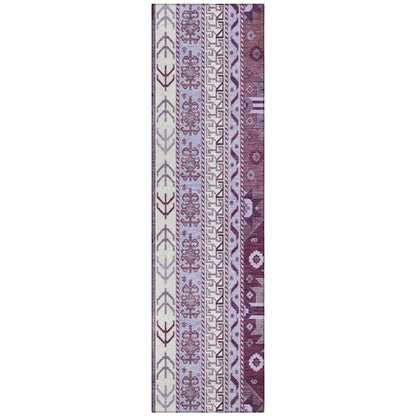 LOOMLAN Rugs Solara Purple Washable Indoor-Outdoor Rug