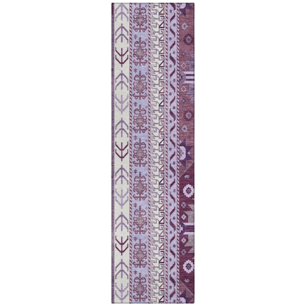 LOOMLAN Rugs Solara Purple Washable Indoor-Outdoor Rug