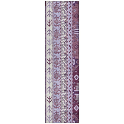 LOOMLAN Rugs Solara Purple Washable Indoor-Outdoor Rug