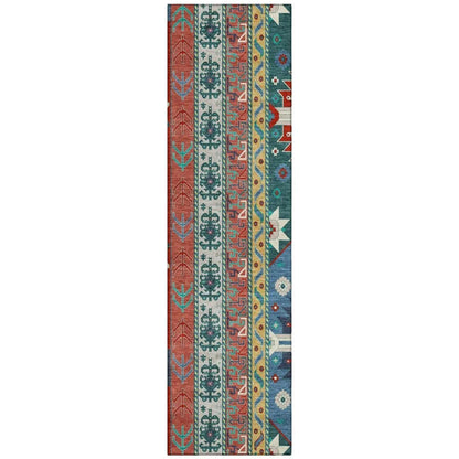LOOMLAN Rugs Solara Red Washable Indoor-Outdoor Rug