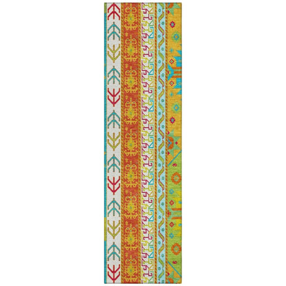 LOOMLAN Rugs Solara Teal Washable Indoor-Outdoor Rug