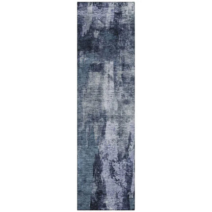 LOOMLAN Rugs Solayne Blue Washable Indoor-Outdoor Rug