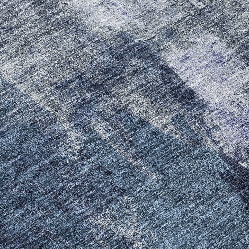 LOOMLAN Rugs Solayne Blue Washable Indoor-Outdoor Rug