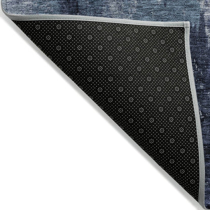 LOOMLAN Rugs Solayne Blue Washable Indoor-Outdoor Rug