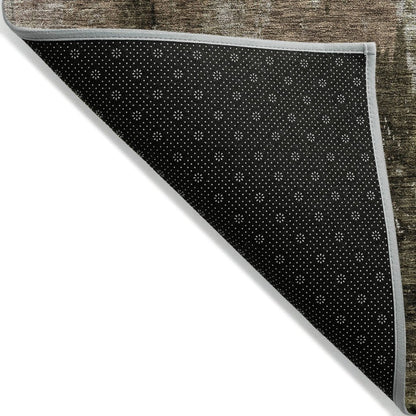LOOMLAN Rugs Solayne Brown Washable Indoor-Outdoor Rug