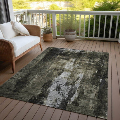 LOOMLAN Rugs Solayne Gray Washable Indoor-Outdoor Rug